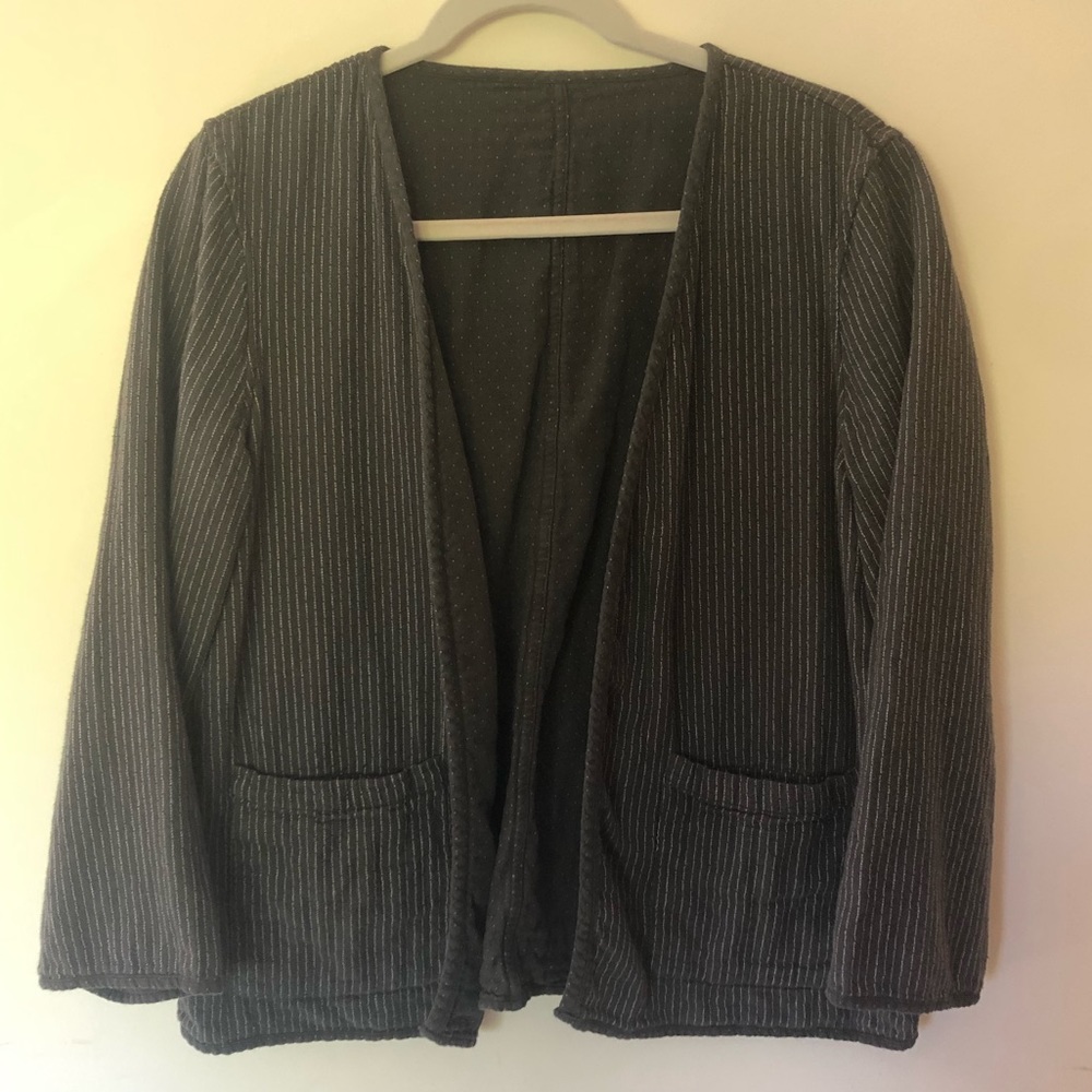 Reversible cotton cardigan